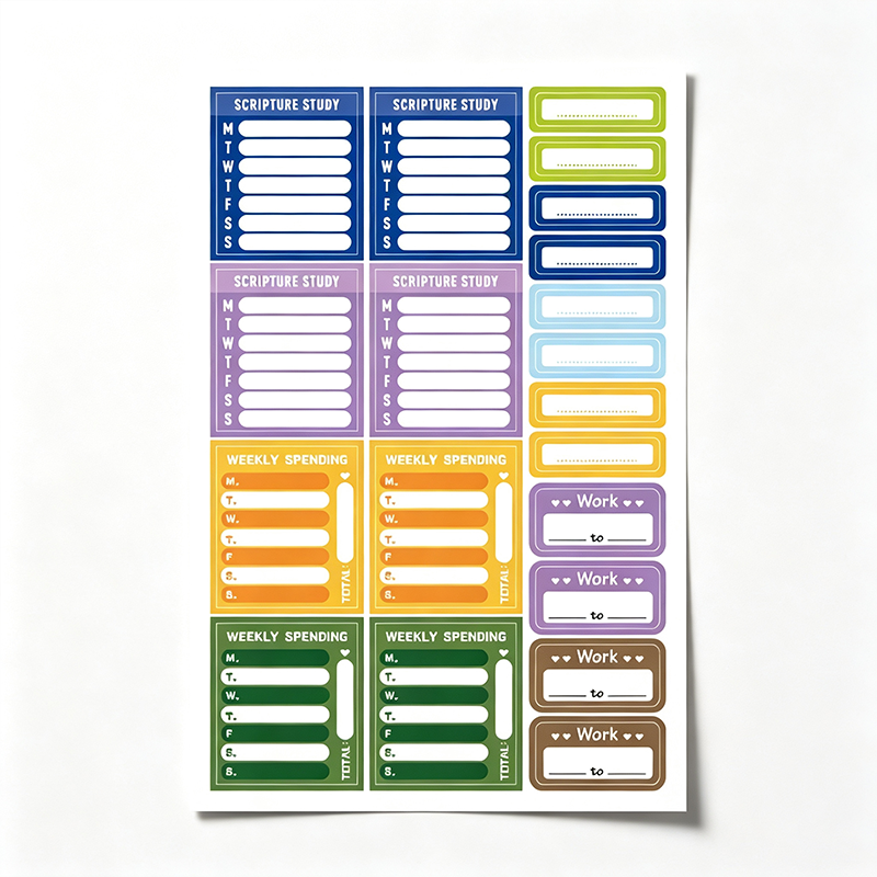 Colorful Planner Reminder Stickers Sticker Sheet