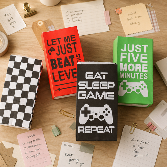 Game Themed Kraft Paper Party Gift Bag