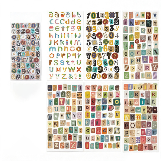 Letter Number Character Stickers