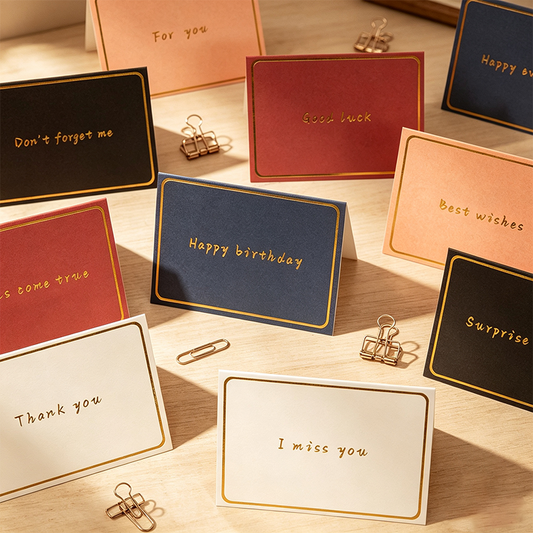 5 Colors Foil Stamped Message Cards