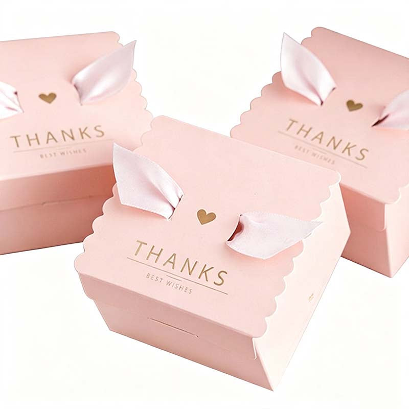 50 Pink Wedding Candy Favor Box