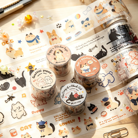 Animal Story Round Sticker Roll