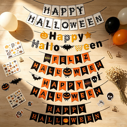 Happy Halloween Letter Banner Collection