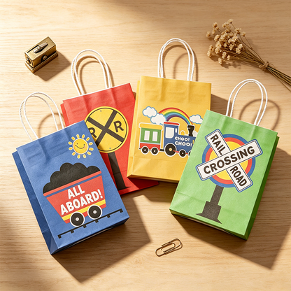 Train Party Paper Gift Bag