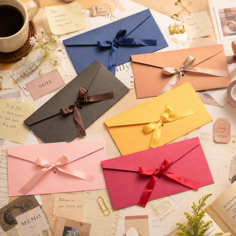 Ribbon Tie Long Envelope Set