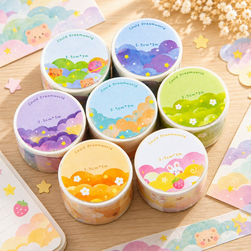 Gold Stamping Dreamy Cloud Washi Tape