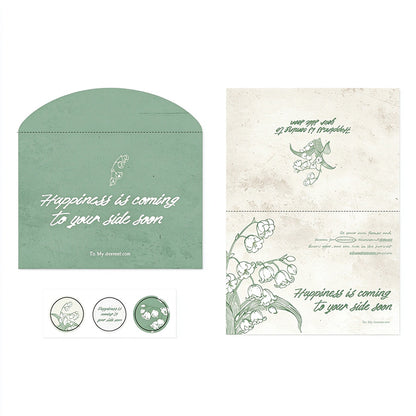 Letterpress Foil-Stamped Greeting Card Set – Envelope & Seal Stickers