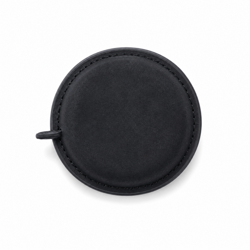 Round Genuine Leather Retractable Tape Measure