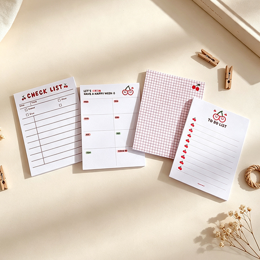 Cherry Checklist Memo Pad