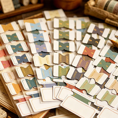 Vintage Gold-Foil Index Tabs