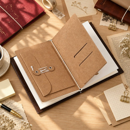 Gold Foil Strawberry Leatherette Notebook-Set of 4
