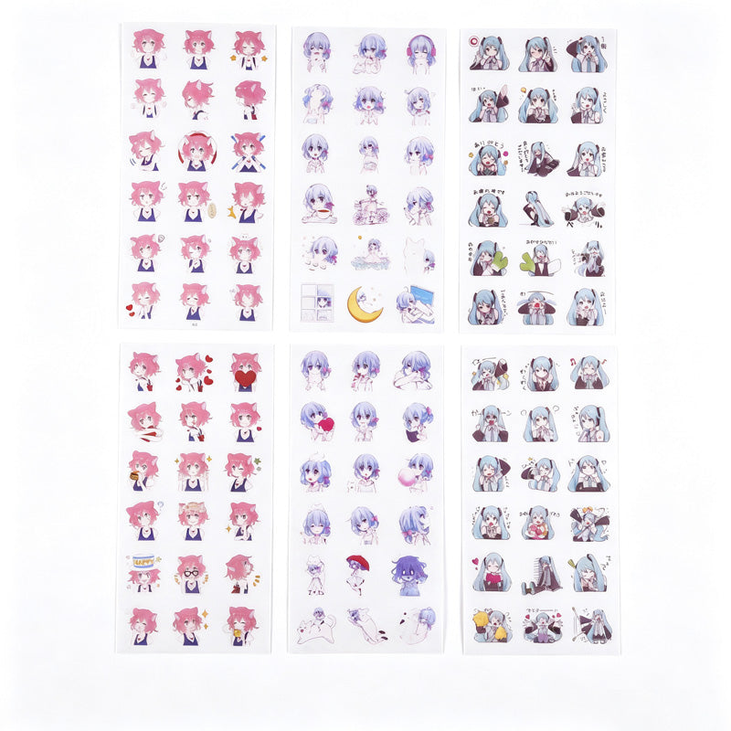 6PCS Washi Sticker Set