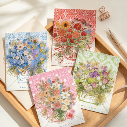 Gold Foil Bouquet PET Stickers