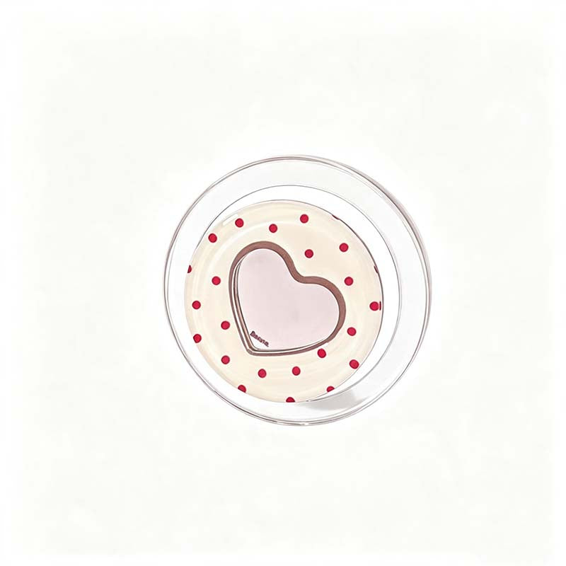 Heart Polka Dot Mirror MagSafe Phone Grip & Stand