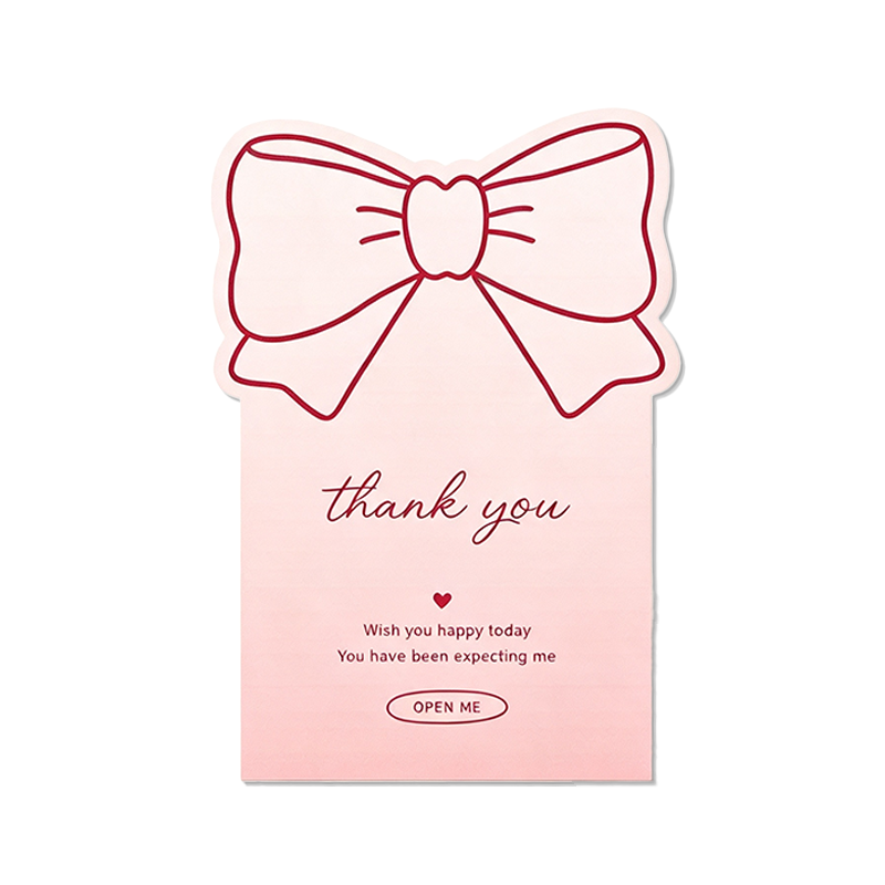 Pink Bow Thank You Cards or Sticker