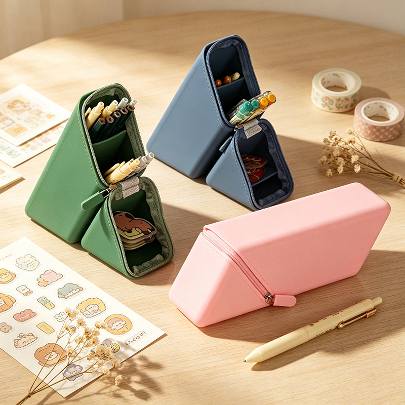 Foldable Silicone Standing Pencil Case