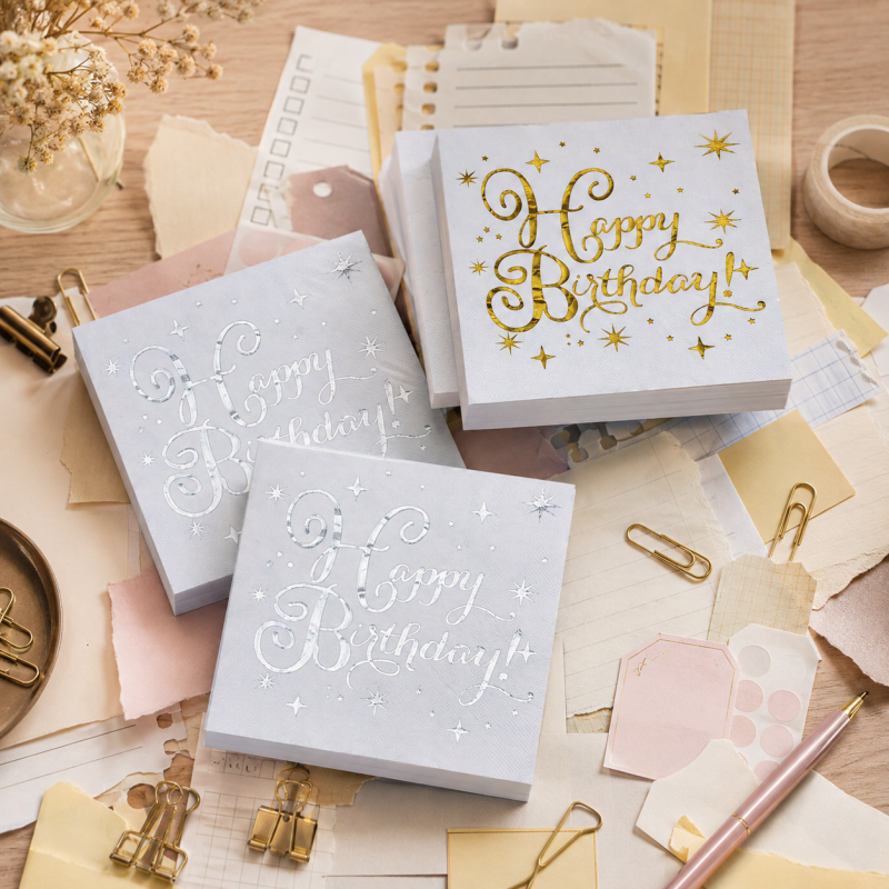Birthday Foil Party Napkins