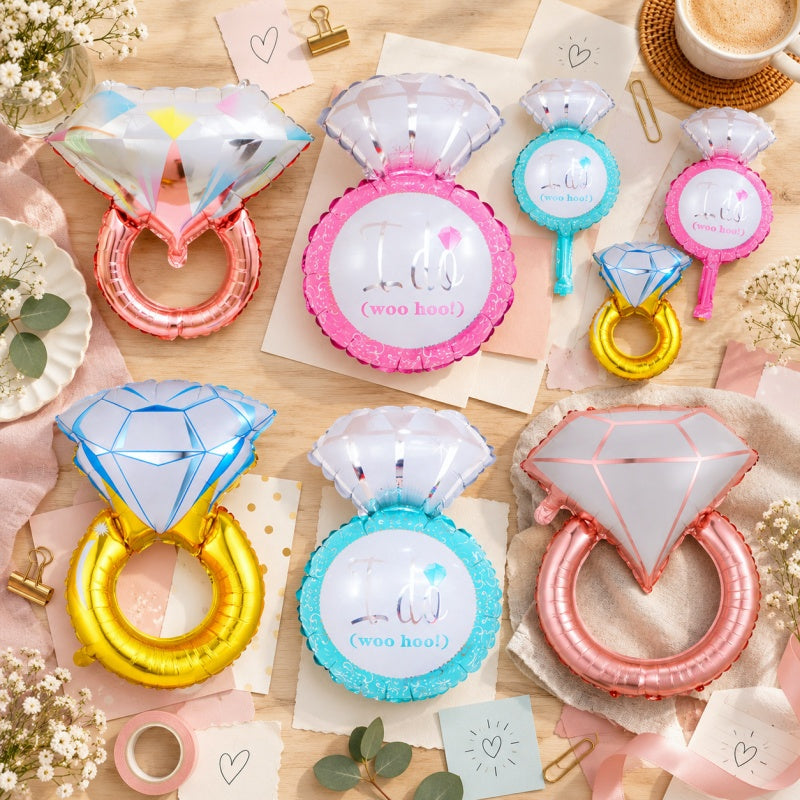 Diamond Ring Foil Balloon-50 Piece Pack