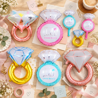 Diamond Ring Foil Balloon-50 Piece Pack