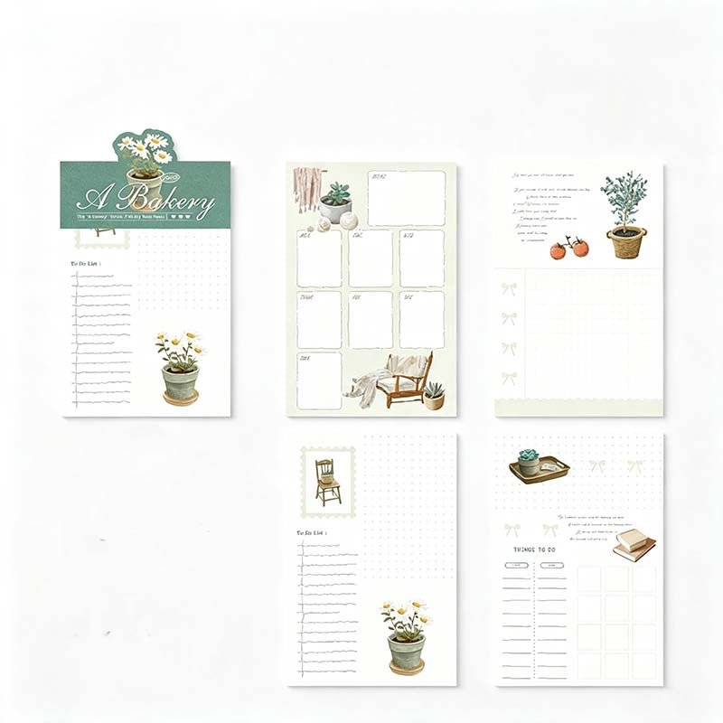 Cat Coffee Bakery Memo Pad