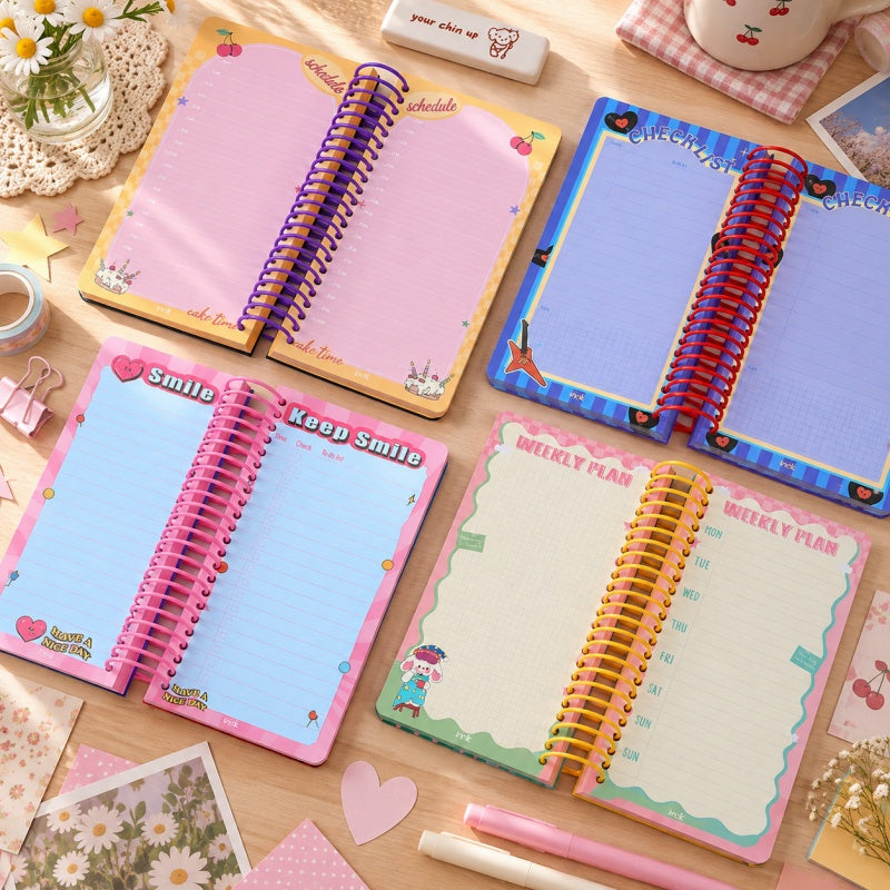 Cartoon Spiral Pocket Notebook