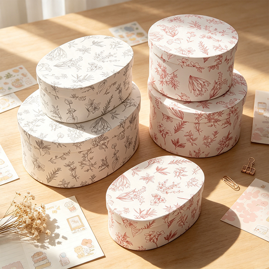 Round Floral Gift Box Set