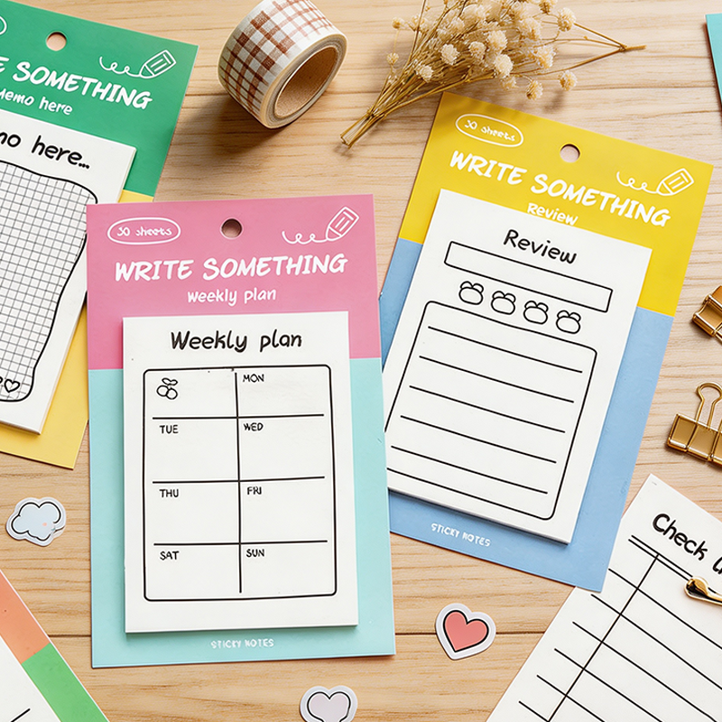 Schedule Tracker Sticky Notes Set