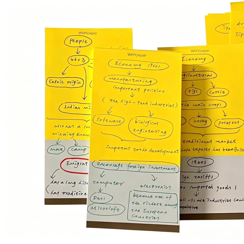 Color Block Long Note Pad Non-Adhesive Message Paper
