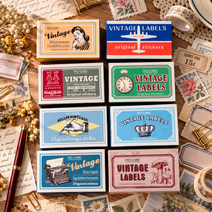 Vintage Label Boxed Stickers