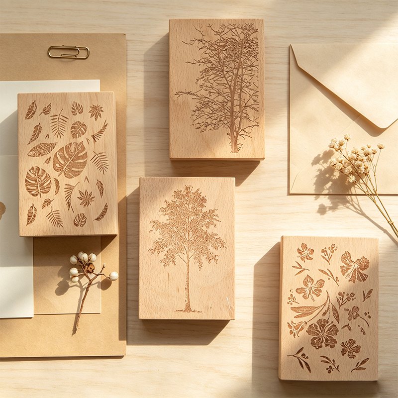 Forest Botanical Wooden Stamps