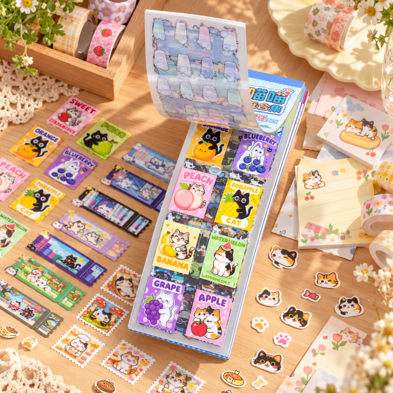 Pixel Cat Deco Sticker Booklet