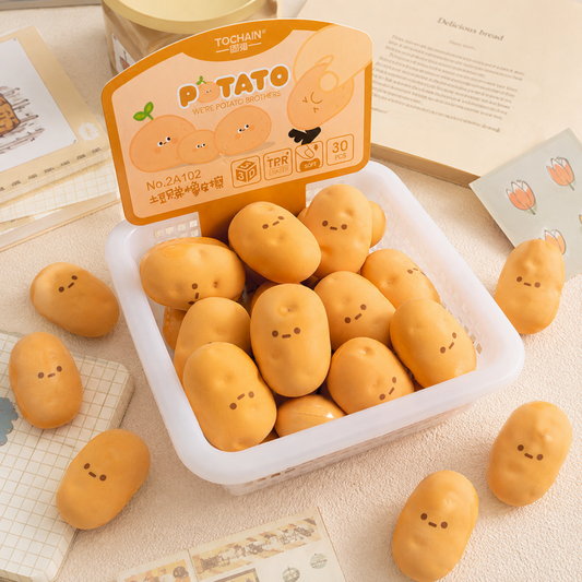 30 Potato Character Eraser Set