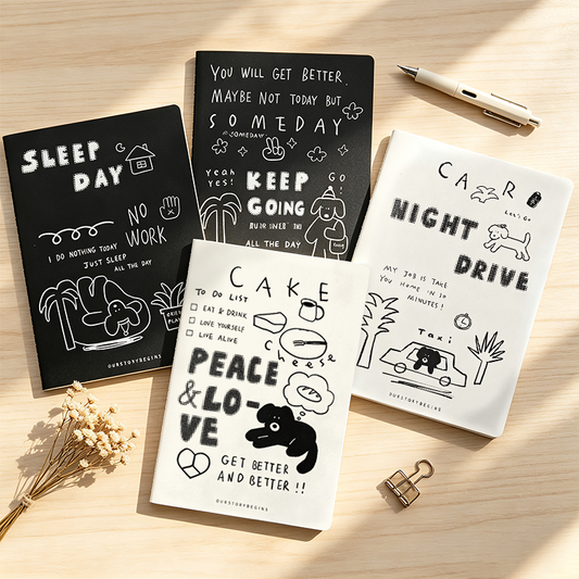 Cute Doodle A5 Notebook – Minimalist Everyday Journal