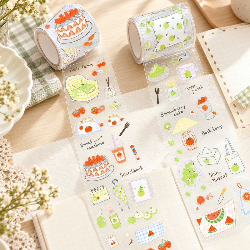 Fresh Fruit Die-Cut PET Sticker Tape