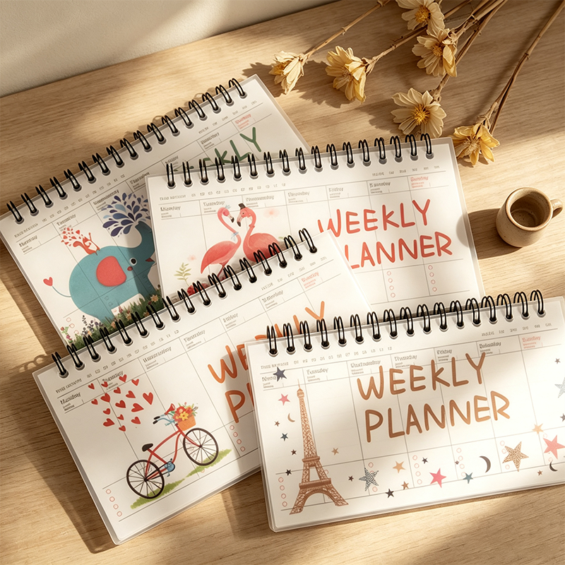 Spiral Cute Weekly Planner Notepad