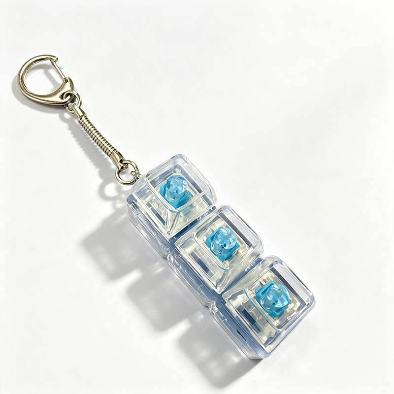 Transparent Light Up Key Switch Keychain