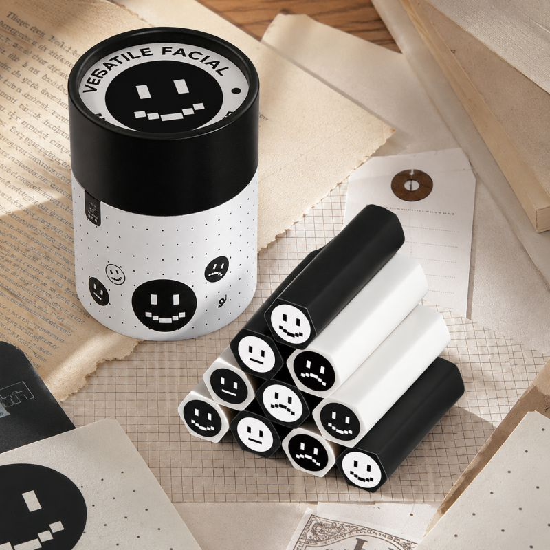 Hexagonal Pencil Eraser Set