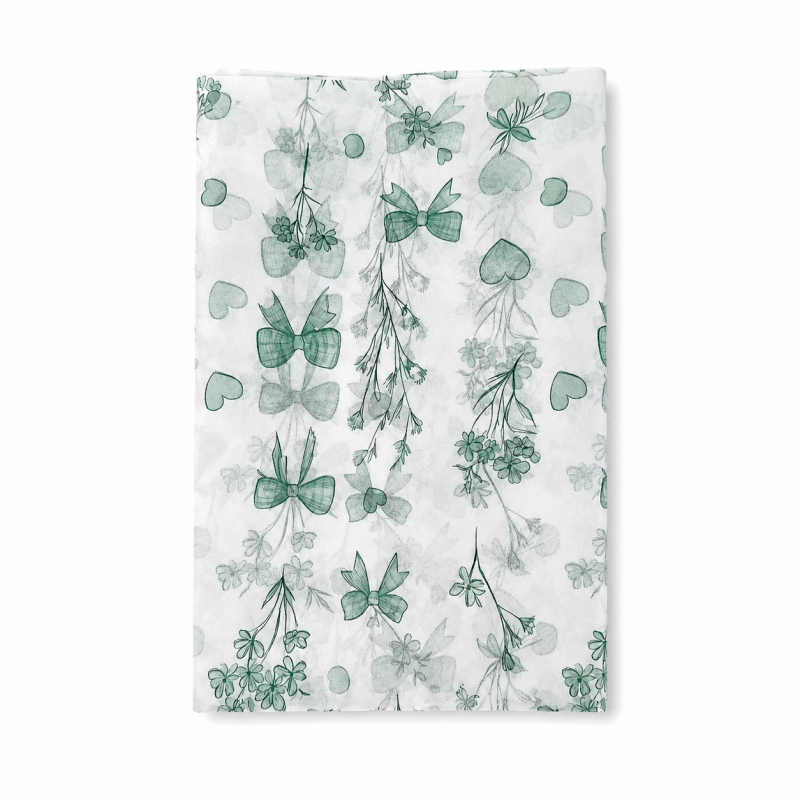 10 Green Leaf Tissue Paper