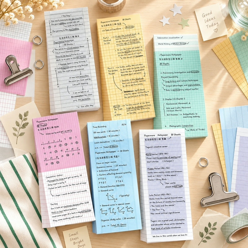 Minimalist Slender Grid Habit Tracker Memo Pad
