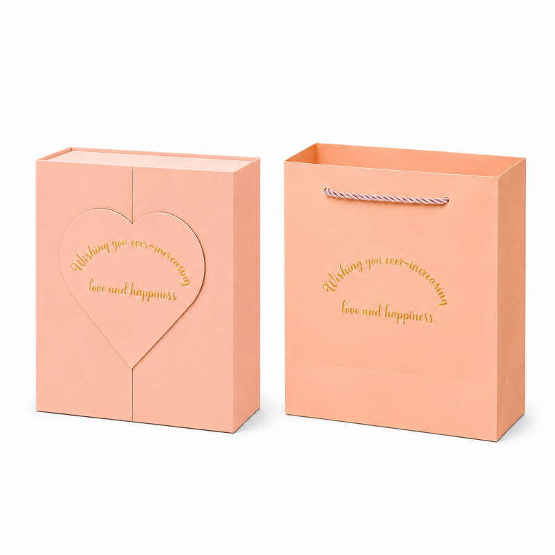 Heart Empty Gift Box with Matching Handbag