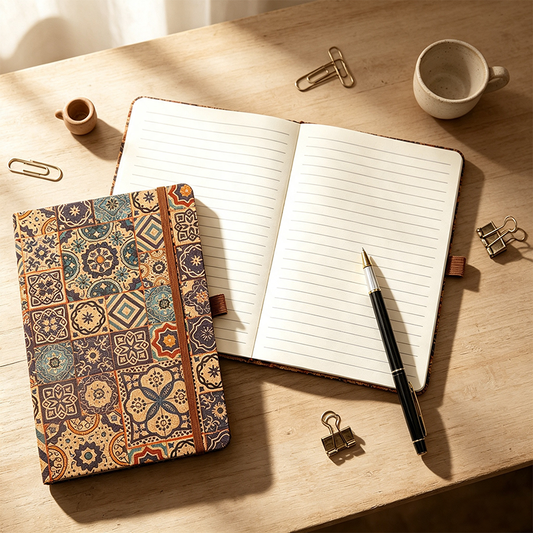 Artisan Pattern Cork Notebook