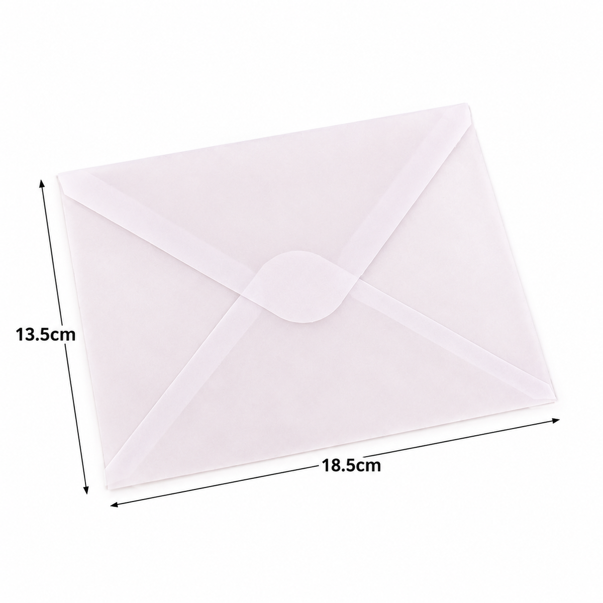 10 Frosted Translucent Vellum Envelopes