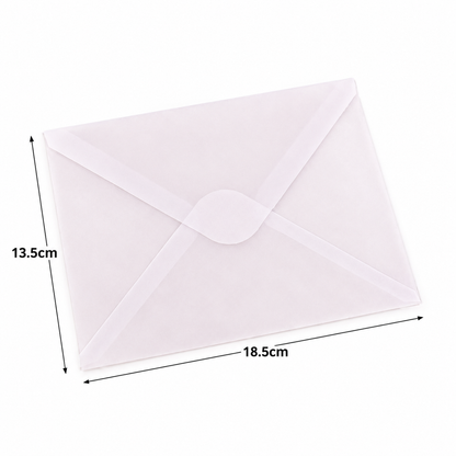 10 Frosted Translucent Vellum Envelopes