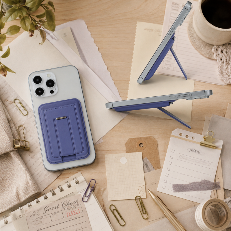 Magnetic Kickstand Phone Wallet