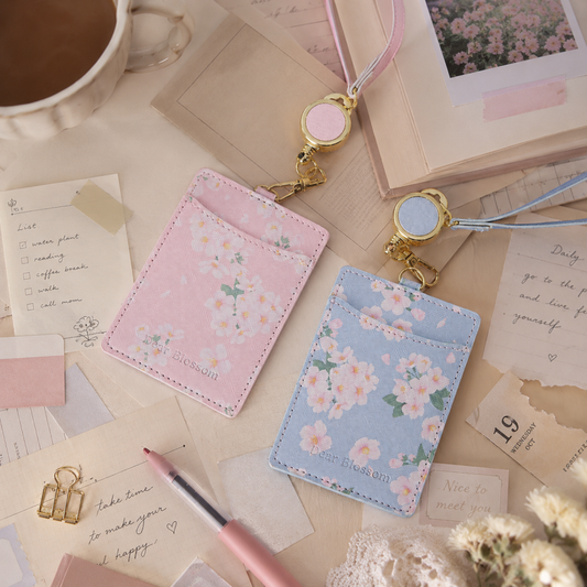 Blossom Print Lanyard Card Holder