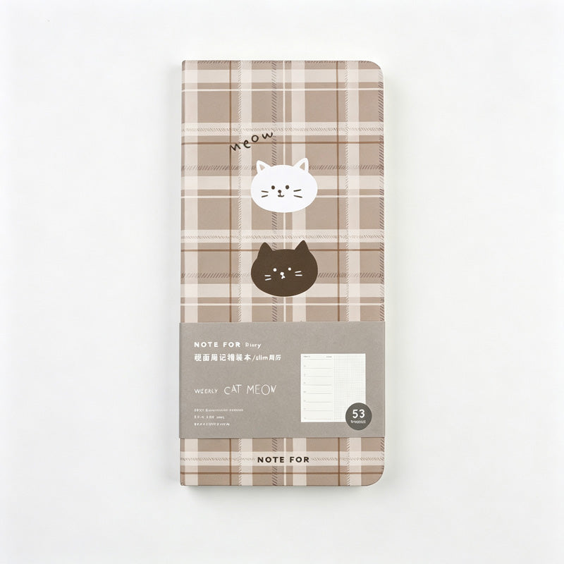 British Plaid Slim Weekly Planner Notebook