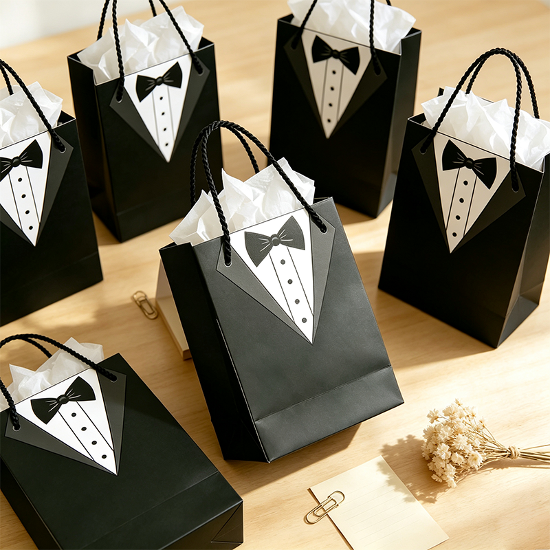 Father's Day Black Gift Bag