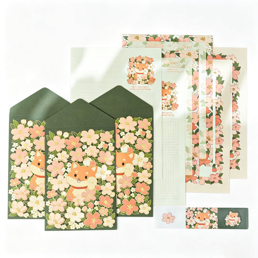 Floral Letter Paper Envelope Set