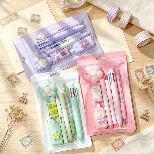 Pastel Seven Piece Study Stationery Set