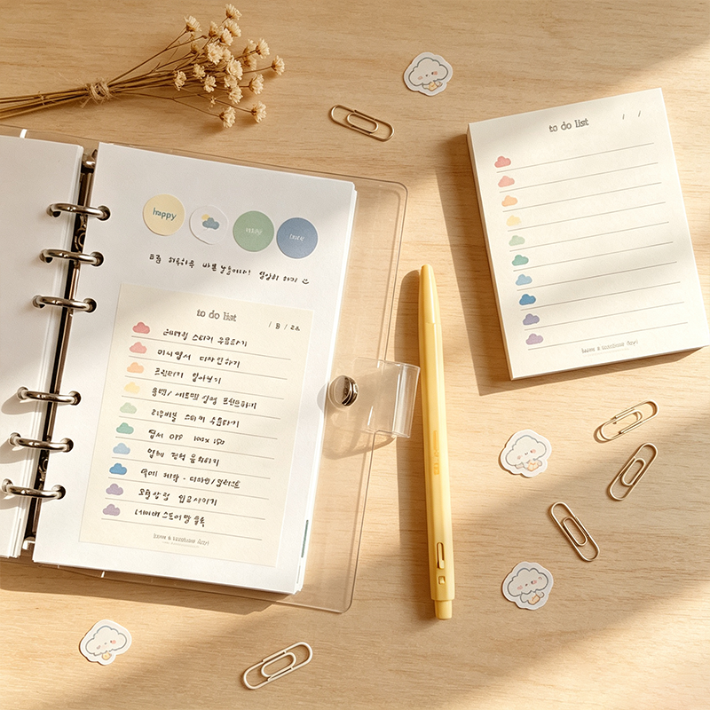 Rainbow Cloud Memo Pad